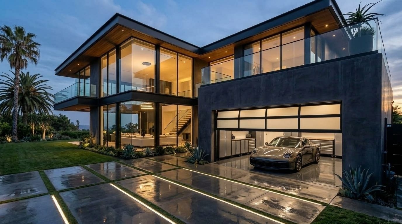 Marta Garage Door Repair Garage Door Gliding Open Revealing Warm Illuminated Interior